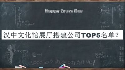 漢中文化館展廳搭建公司TOP5名單揭曉，良心推薦